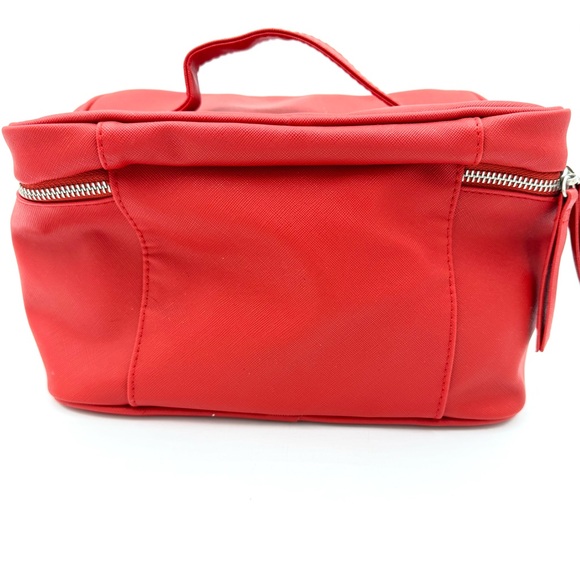 Tender Love + Carry Red Leather Makeup Bag - Picture 3 of 10